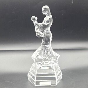 MOTHER AND BABY STATUE 24% LEAD CRYSTAL ITALY ROYAL CRYSTAL ROCK (RCR)
